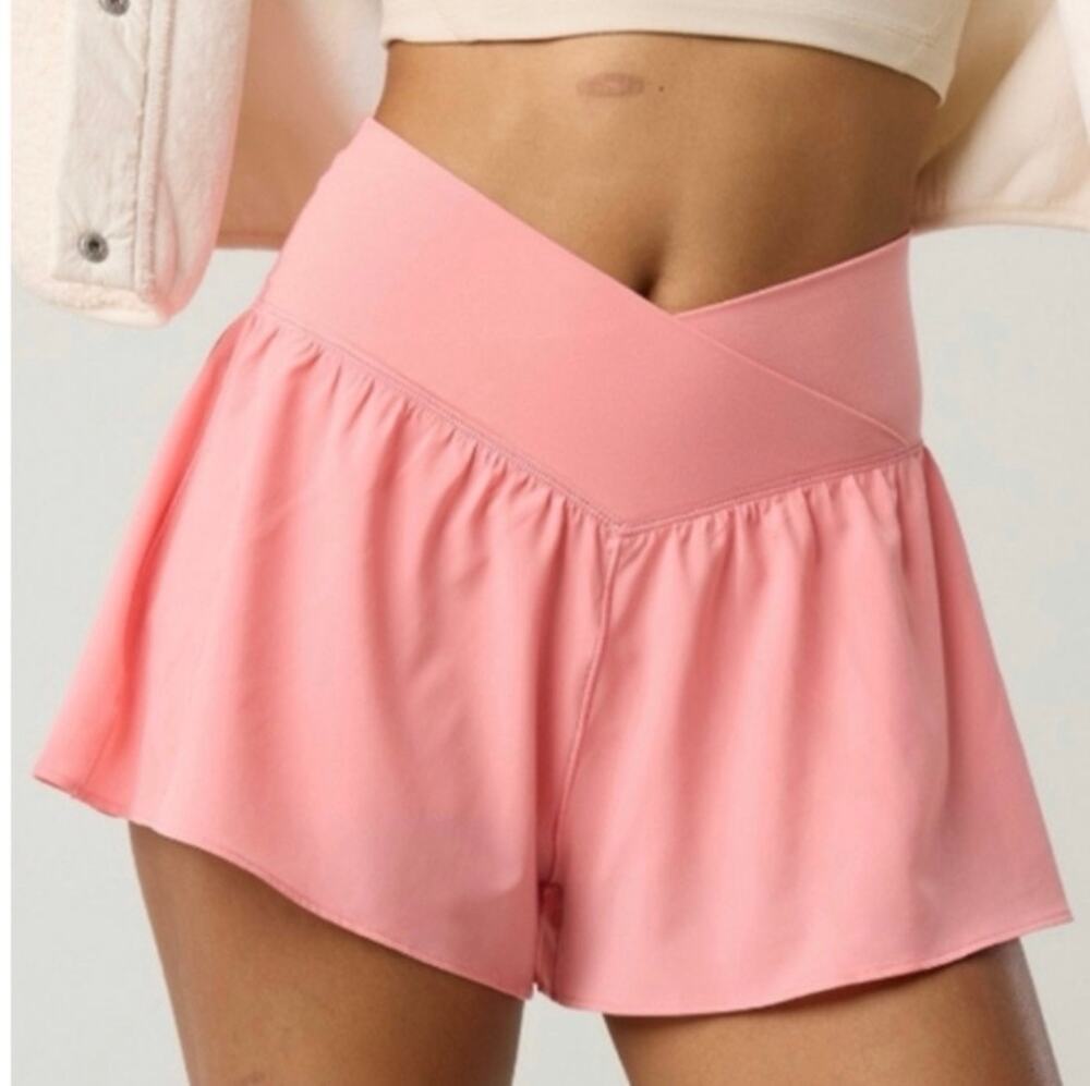 OFFLINE By Aerie Real Me Crossover Flowy Short Pink Airy Gym Women’s  Small